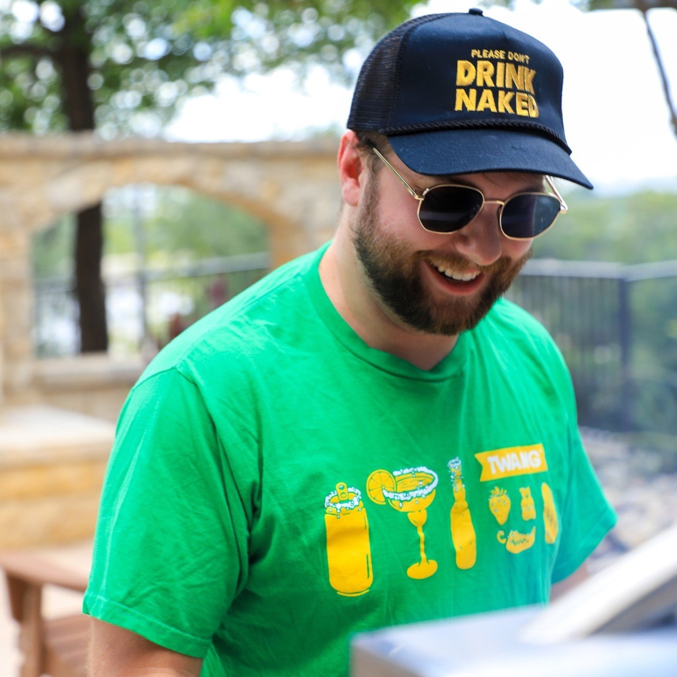 Twang Don't Drink Naked Trucker Hat Twang