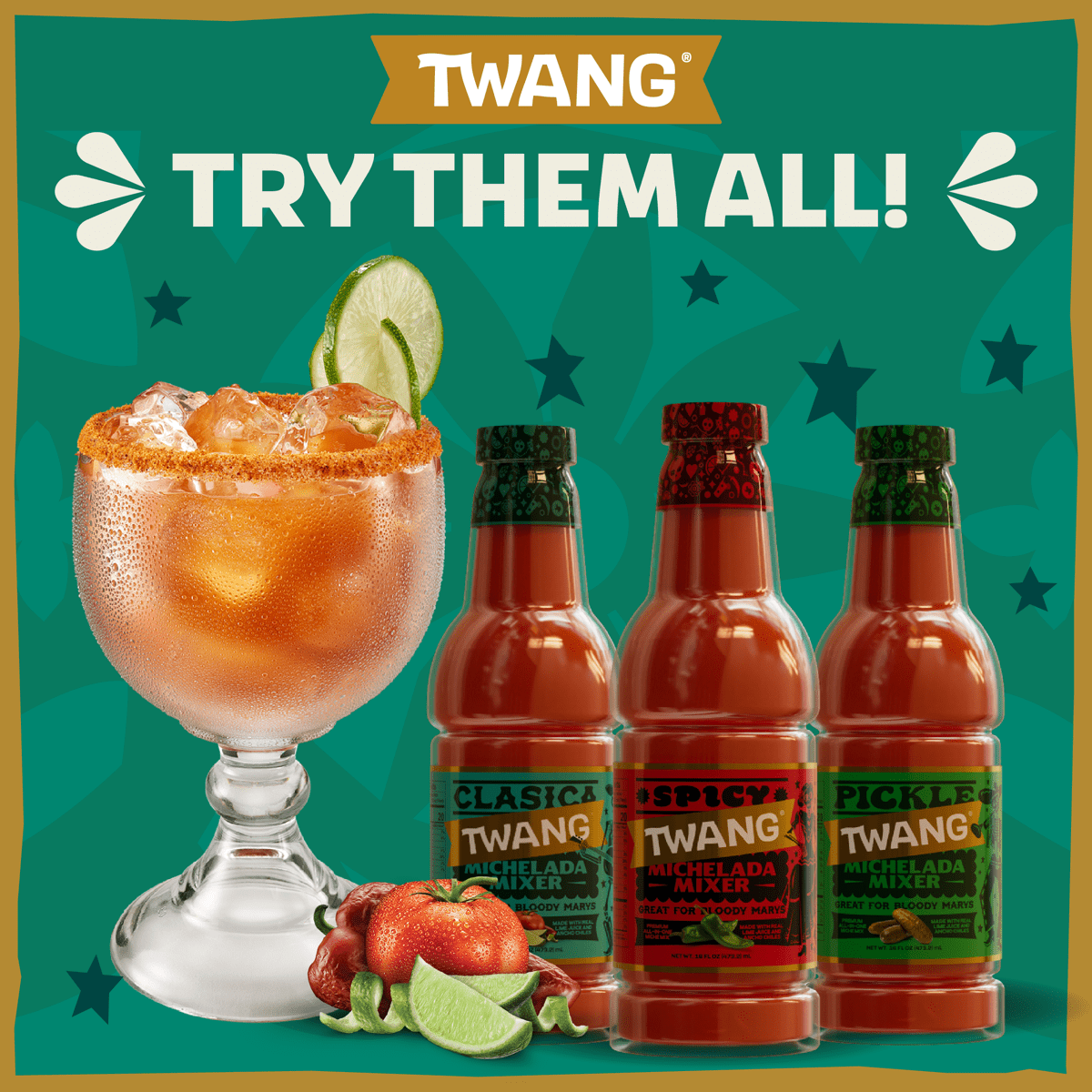 Twang Pickle Michelada Mix 16oz Twang 023604971040
